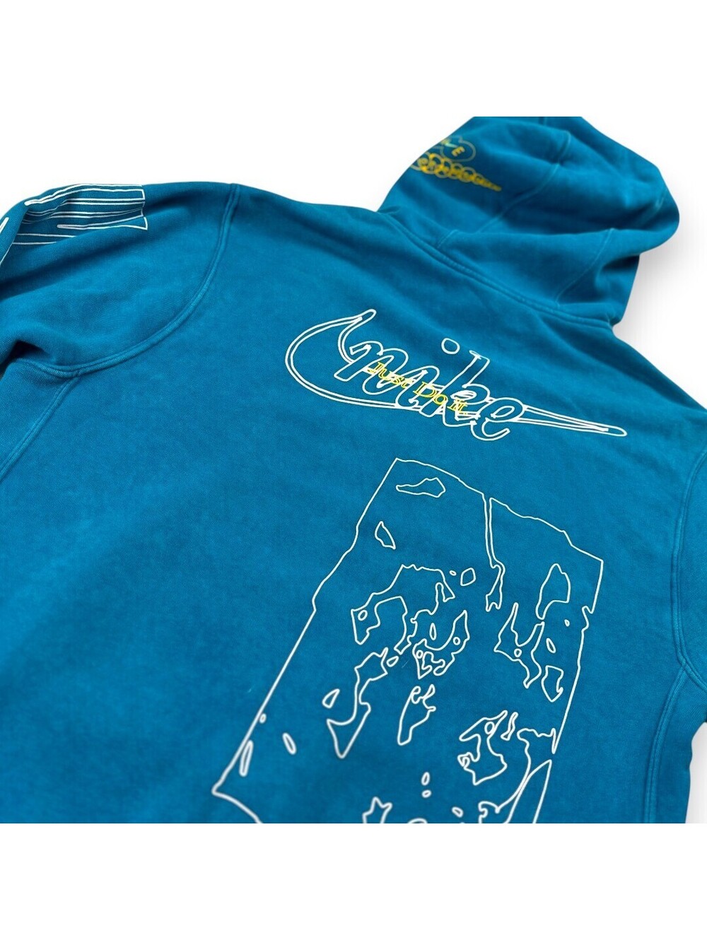 🥏 Hoodie Mens Small Blue Washed Pullover Sweatshirt Casual Streetwear Nike - Picture 2 of 14